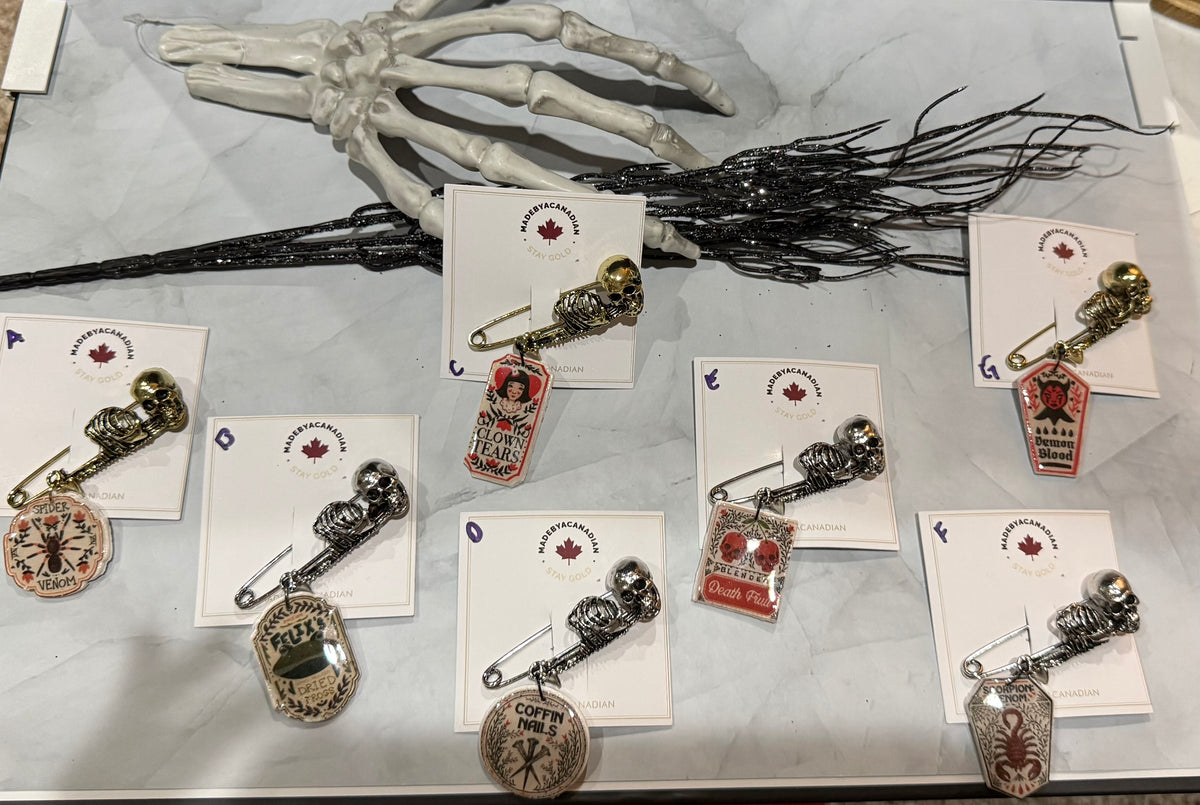 Skull button pins